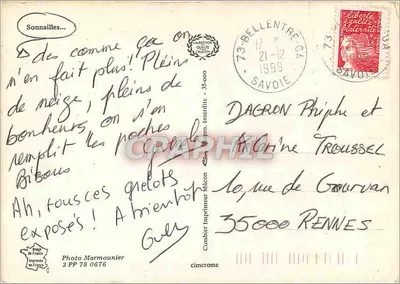 Sonnailles — Alpes francesas — Foto Marmounier, n° 3 PP 78 0676 — Reverso