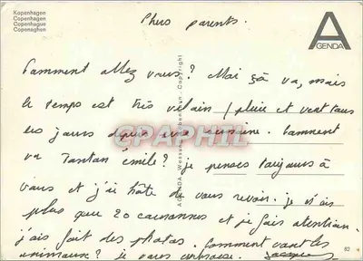Kopenhaga — nocny widok miasta i portu — wydawca AGENDA — Rewers