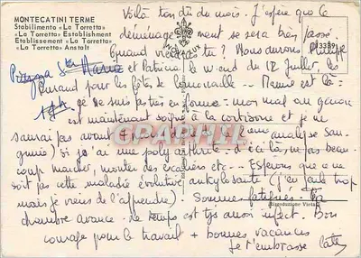 Montecatini Terme — escadas e fonte decorada — editor não visível — Verso