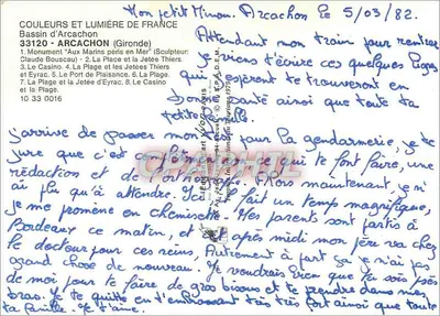 Arcachon — Widok panoramiczny — Wydawnictwo Kolorów i Świata Francji — Rewers