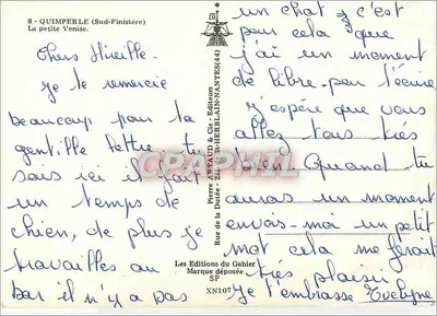 Quimperlé (Sud-Finistère) — A pequena Veneza — Pierre Arnaud & Cie - Editores — Verso