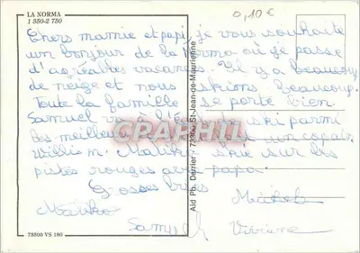 La Norma — estação de esqui — editor não visível — Verso