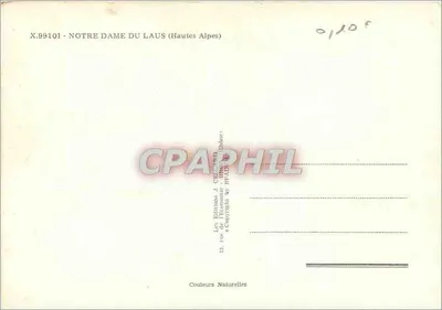 Nossa Senhora do Laus — Alpes Altos — Éditions J. Cellot — Verso