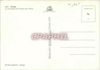 Grasse - A Fonte da Place aux Aires — Éditions d'Art Montluet, Nice — Verso