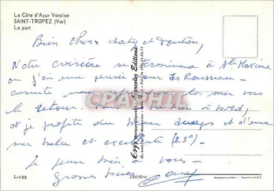 Saint-Tropez — O porto — Edições Graphite — Verso