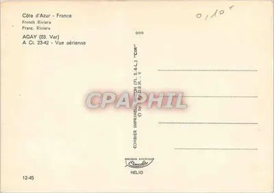 Agay — Vista aérea — Combière Imprimeur (71. S.&L.) — Verso