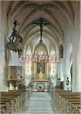 Igreja de Saint-Laurent — Interior, restaurado em 1957 — Edição France Publiee