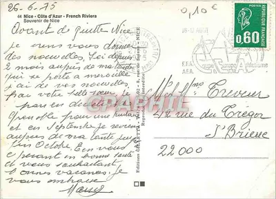 Nice — Stolica Rivierii Algiejskiej — Wydawnictwo Graphe — nr 22 000 — Rewers