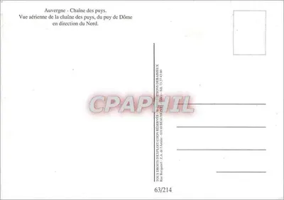 Cadeia dos Puys — Vulcões da Auvergne — 63/214 — Verso
