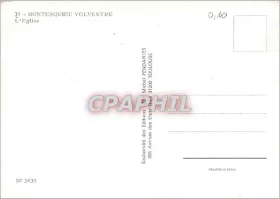 Montesquieu-Volvestre — Katedra — Wydawnictwo Michel Pendariès — Rewers