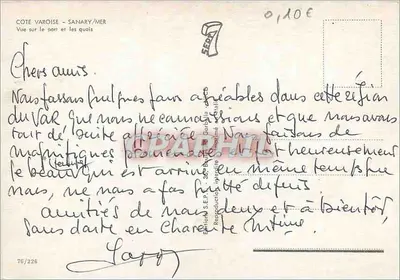 Sanary-sur-Mer — Uitzicht op de haven en de kades — Uitgever S.E.P. n°76/226 — Achterkant