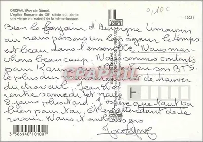 Orcival — Igreja romana do século XII — Éditions Dulys — Verso