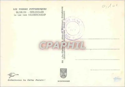 Meer richting Rambertchamp — De pittoreske Vosges — Ed. Diplôme de la Meuse — Achterkant