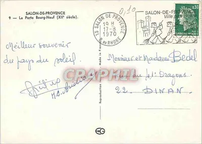 Salon-de-Provence — A Porta Bourg-Neuf (século XII) — Doulan — Verso