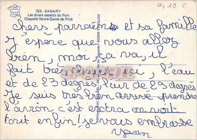 Sanary-sur-Mer — Różne widoki portu Kaplicy Maryi Panny Miłosierdzia — Wydawnictwo AAI MOLÉLÉ - 83200 TOULON — Rewers