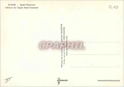 Wnętrze kościoła św. Wenéranda — Laigle (Mayenne) — Wydawnictwo La Cigogne — Rewers