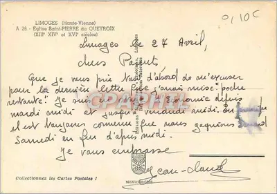 Wnętrze katedry św. Piotra w Queyroix — Limoges (Haute-Vienne) — Wydawnictwo Mexicrome — Rewers
