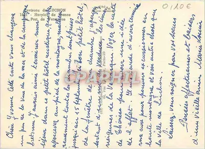 Vale de Luchon — Vista do porto de Veyrac — editor não identificado, número de série não visível — Verso