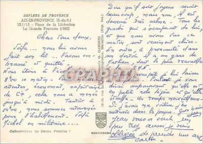 Place de la Libération — Aix-en-Provence — Editor IRIS, n° 13.1/15 — Verso