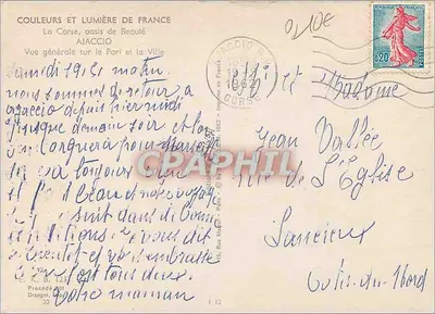 Ajaccio — Ogólny widok na port i miasto — Rewers