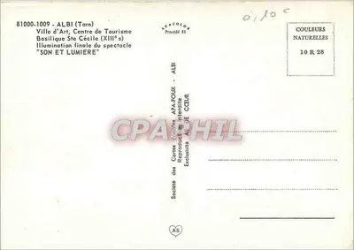 Albi — Basílica de Santa Cecilia (siglo XIII) — Sociedad de Tarjetas Postales APA-POUX — Reverso