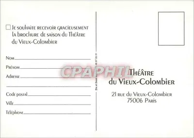 Sezon 1995-1996 — Teatr Vieux-Colombier — Komedię Francuska — Rewers