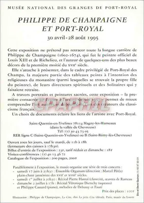 Philippe de Champaigne i Port-Royal — Narodowy Muzeum Granges de Port-Royal — Rewers
