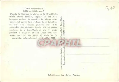 N.D. da Grande Porta — Protetora de Saint-Malo — Emgé — Verso