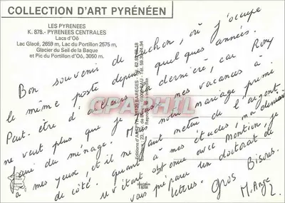 Lagos e glaciares das Pirinéus centrais — Coleção de Arte Pirineu, K. 878 — Edições de Arte Pirineu, Banyuls-sur-Mer — Verso