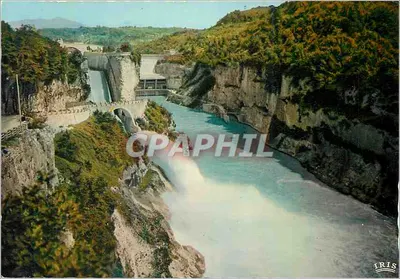 Barragem de Genissiat (Ain) — O Salto de Esqui — editado pela Compagnie des Arts Photomécaniques, Paris