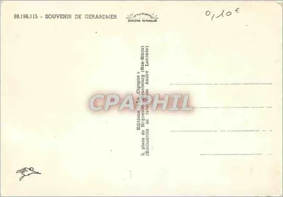 Gérardmer — widok panoramiczny i jezioro — Wydawnictwo La Cigogne — Rewers