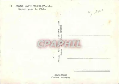 Mont Saint-Michel — Salida para la Pesca — Ediciones Gaby, Nantes — Reverso