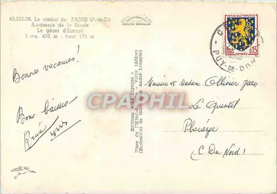 Viaduto de Fades — Acima da Sioule — Edições La Cigogne — Verso