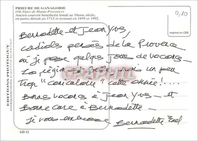 Ganagobie — Prieure-Cloître, cabanon pointu, portail de l'église — Éditions Photoguay — Rewers