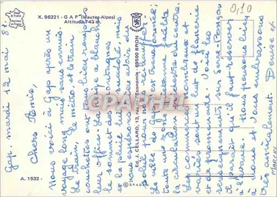 Gap — Sol e Montanha — Ed. J. CÉLLARD — Verso