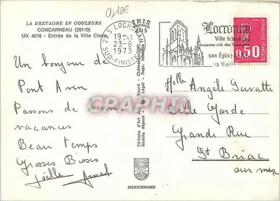 Concarneau — Entrada da Cidade Fechada — Éditions d'Art Jos — Verso