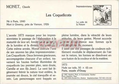 I Papaveri — 1873 — Spadim, Parigi, e Cosmopress — Verso