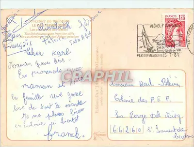 Leuchtturm von Plénél - Bretagne — Kunstausgabe "Jack" n°2270 — Rückseite