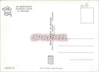 O Barragem — Bretanha — Éditions de Bretagne, n°22110/16 — Verso
