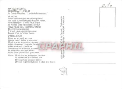 Kermaria-en-Isoût — Dança Macabra — Éditions d'Art IOS, Châteaulin — Verso