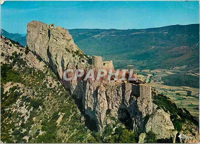 DUILHAC (Aude) — Algemene luchtfoto van het Kasteel van de Cathari — Uitgever Combier