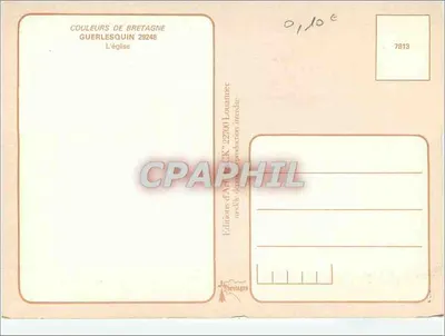 Igreja de Guerlesquin — Bretanha — Edições d'Arzal, n° 29248 — Verso