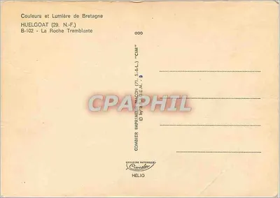 La Roche Tremblante — Huelgoat (29) — Tipografía Combier — Reverso