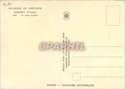 Huelgoat (Finistère) — A rio de prata — Edição de Arte Jack Stoll — Verso