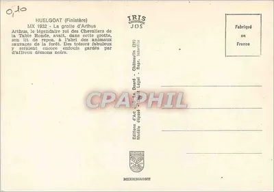 A Gruta de Arthus — Huelgoat (Finistère) — Éditions d'Art Jos — Verso