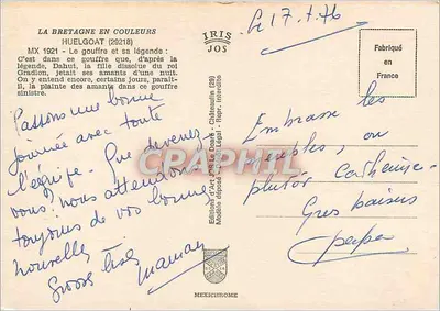 La Gola e la sua Leggenda — Jos — MX 1921 — Verso