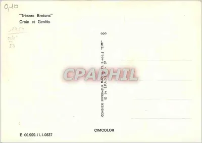 Cruz y Genetos — Serie 'Tesoros Bretones' — Combier Imprimeur Mag (71) — Reverso