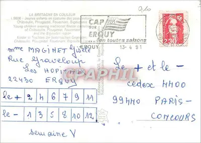 Los Pequeños Bretones — serie 1.5606 — Éditions le Doare — Reverso