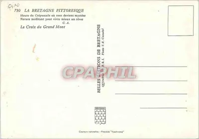 A Cruz do Grande Monte — Bretagne — Edições H.R.L. n°750 — Verso
