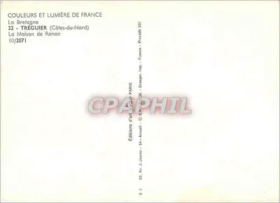 La Maison de Renan — Tréguier (Côtes-du-Nord) — Éditions d'art Arcuail — Reverso